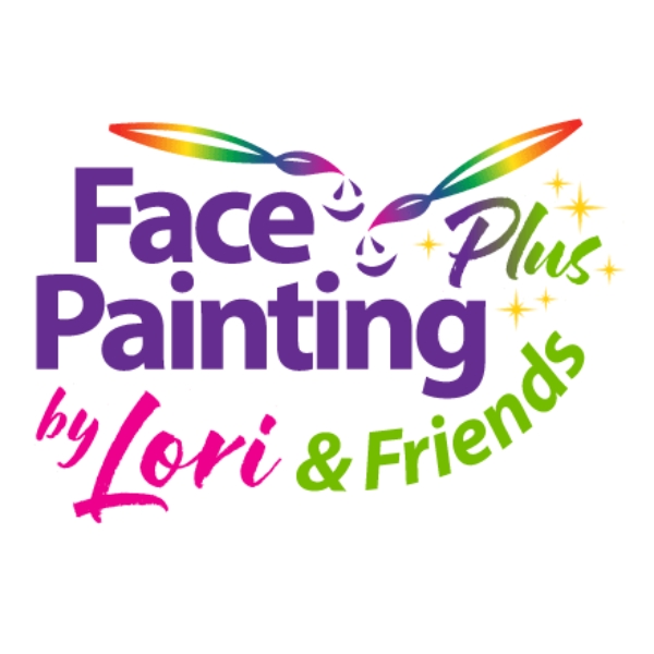 "Face painting by Lori and friends" logo